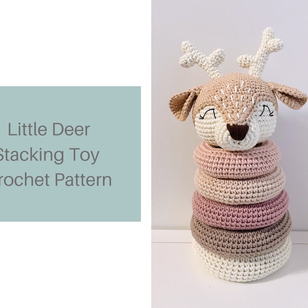 PDF Pattern: Little Deer Stacking Ring Crochet Toy