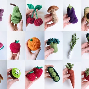 Crochet Play Food Fruits and Vegetables