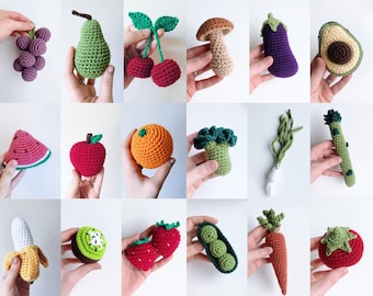 Crochet Play Food Fruits and Vegetables
