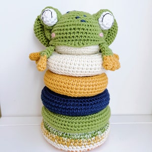 PDF Pattern: Green Frog Crochet Stacking Ring Toy - Etsy