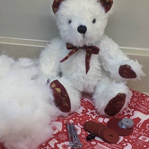 Christmas Teddy Bear Kit, Build your own Bear, Make your own Teddy Kit, Sew Your Own Bear Kit