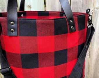 buffalo check purse