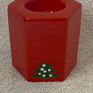 Set of 4 Waechtersbach Christmas Tree Candle Holders from West Germany