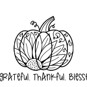 Grateful, Thankful, Blessed SVG