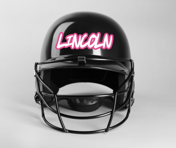 custom football helmets with name Custom Name Helmet Decal, Baseball, Softball, Sports Sticker