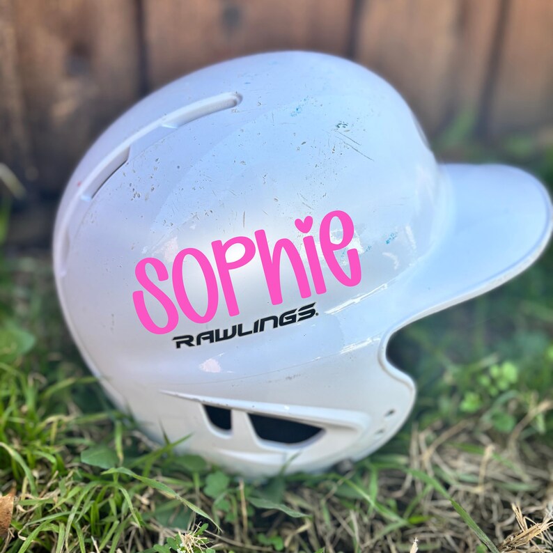 Custom Name Batting Helmet Decal, Baseball, Softball, Sports Sticker ...