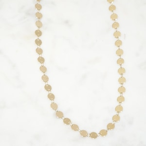 14K Gold gefüllt Edisc Halskette, Scheibe Halsband, Gold Disc Halsband, Disc Halskette, Gold Disc Halskette, trendige Halsketten