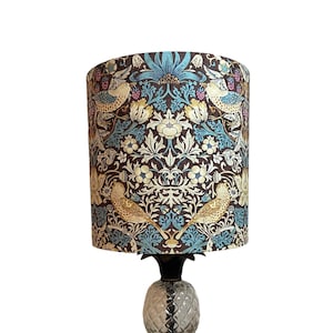 William Morris Kelmscott Strawberry Thief Teal Handmade Lampshade