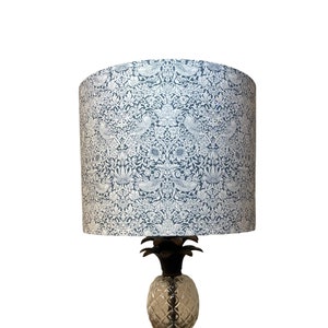 William Morris Hawkdale Pure Strawberry Thief Slate Handmade Lampshade