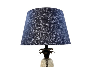 William Morris Seaweed Dot Navy Handmade Lampshade