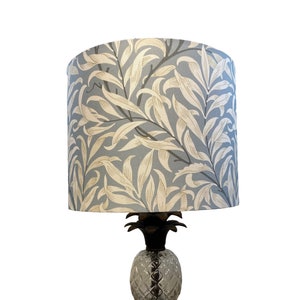 William Morris Large Pattern Willow Bough Dove Blue Gray Handmade Lampshade