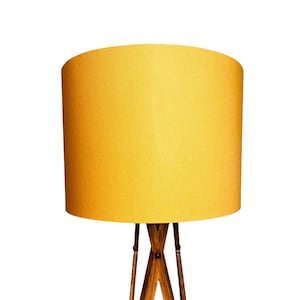 Dark Honey Mustard Yellow Linen Handmade Lampshade