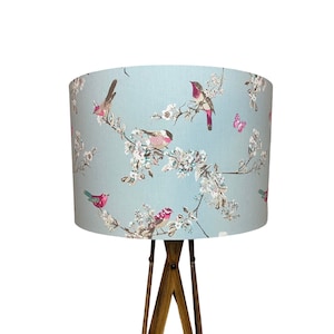 Beautiful Birds Duck Egg Handmade Lampshade