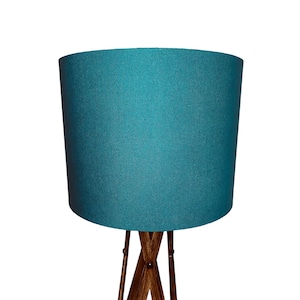 Teal Linen Handmade Lampshade