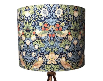 William Morris Strawberry Thief Navy Handmade Lampshade