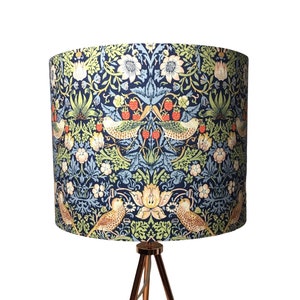 William Morris Strawberry Thief Navy Handmade Lampshade