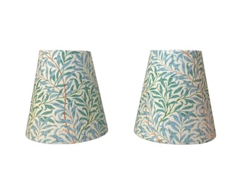 William Morris Mini Willow Bough Cream Fabric Sconce Chandelier Candelabra Lampshade (sold individually)