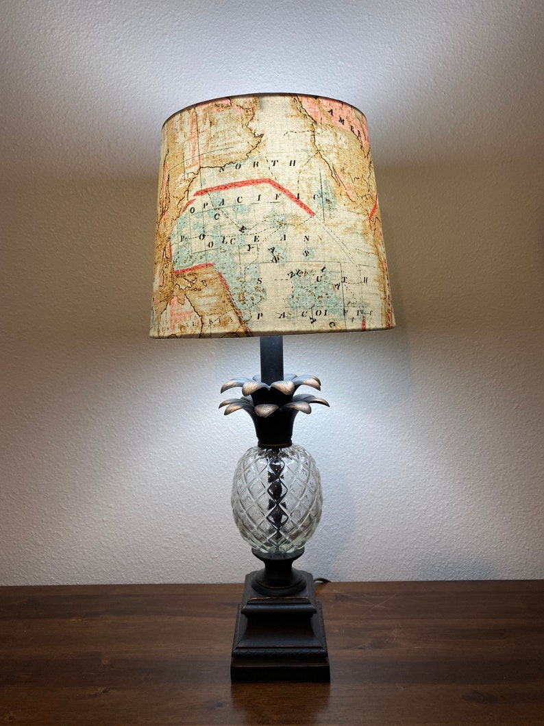 Antique World Map Handmade Lampshade Etsy