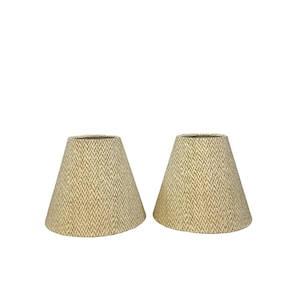 William Morris Brunswick Weave Fawn Fabric Sconce Chandelier Candelabra Lampshade (sold individually)