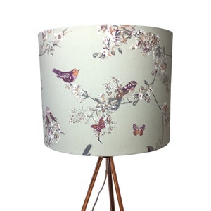 Beautiful Birds Sage Handmade Lampshade