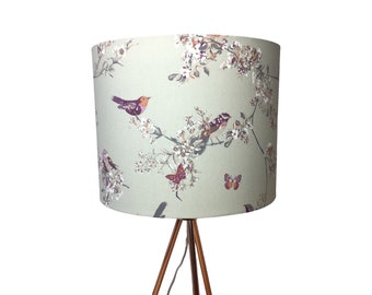 Beautiful Birds Sage Handmade Lampshade