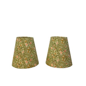 William Morris Olive Morris Meadow Fabric Sconce Chandelier Candelabra Lampshade (sold individually)