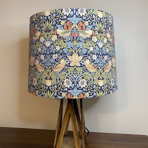 William Morris Strawberry Thief Navy Handmade Lampshade Empire 10x12x10 inches