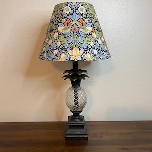 William Morris Strawberry Thief Navy Handmade Lampshade image 3