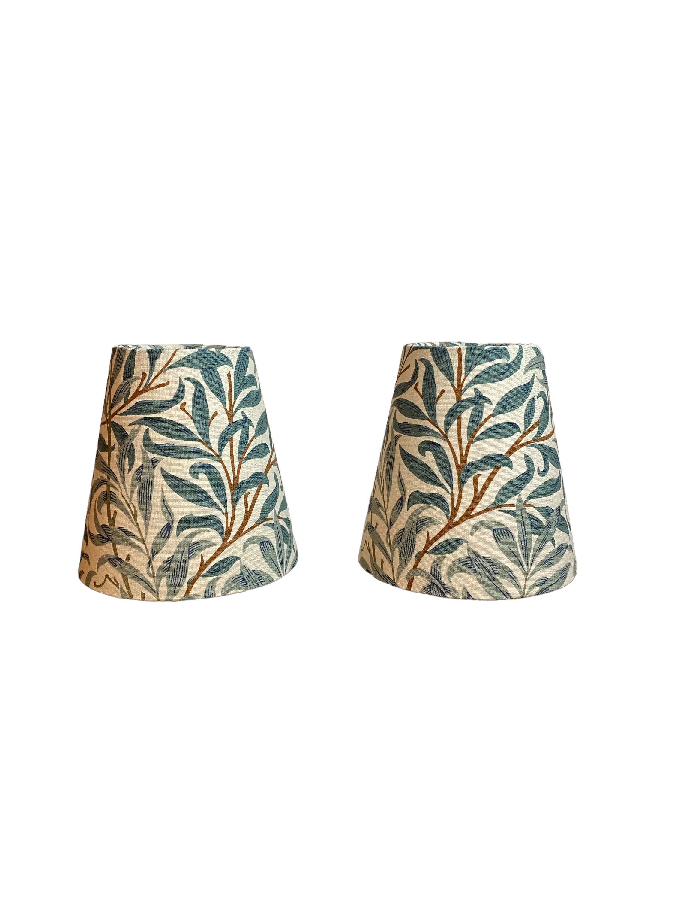 William Morris Willow Bough Green Fabric Sconce Chandelier Candelabra Lampshade (sold individually)