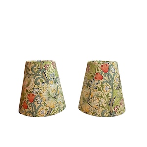 William Morris Golden Lily Fabric Sconce Chandelier Candelabra Lampshade (sold individually)