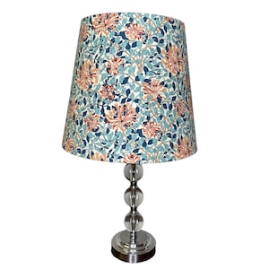William Morris Honeysuckle and Tulip Aqua Handmade Lampshade