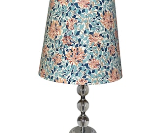 William Morris Honeysuckle and Tulip Aqua Handmade Lampshade