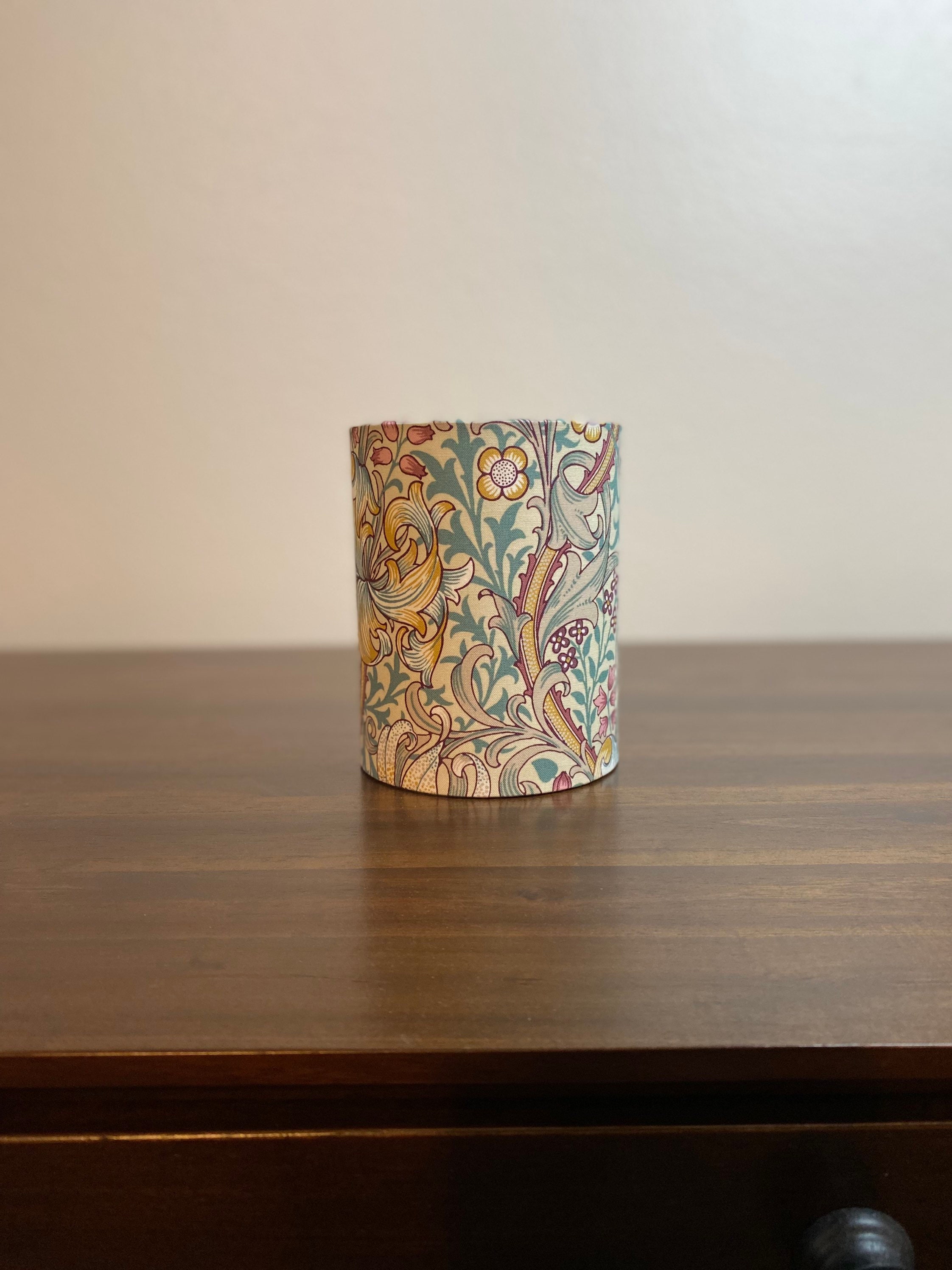 William Morris Golden Lily Dusk Fabric Sconce Chandelier Etsy