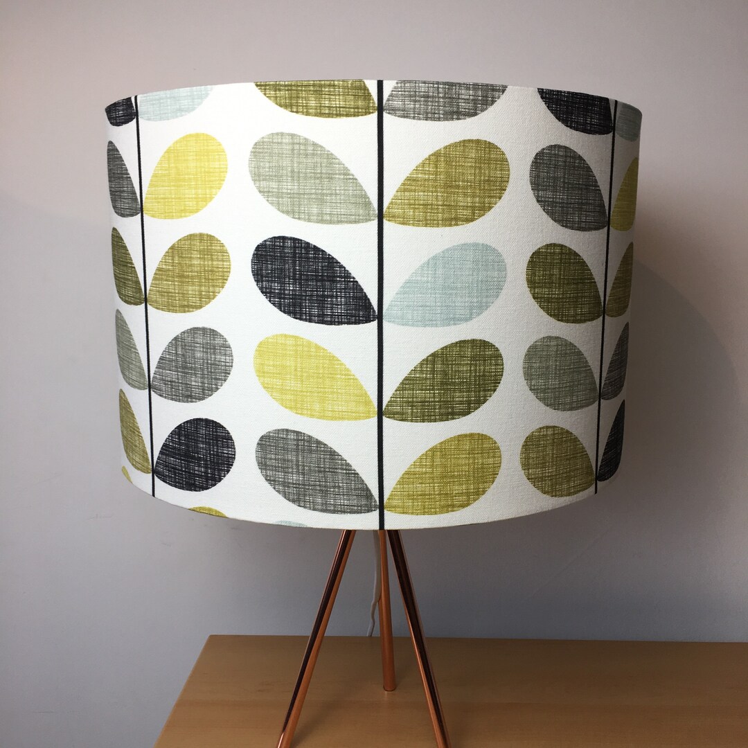 Orla Kiely Scribble Stem Seagrass & Duck Egg Handmade Lampshade - View #4
