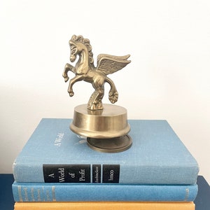 Brass Pegasus Music Box, Vintage Equestrian Decor, Cottage Core Farmhouse Style