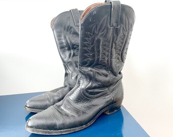 Boulet Timber Brown Burnt Apple Leather Western Cowboy Boots  display picture 2