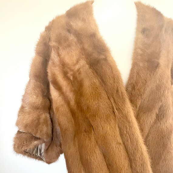 1960s Genuine Mink Stole With Arm Holes, Elegant Formal Wear 1960s Genuine Mink Stole With Arm Holes, Elegant Formal Wear