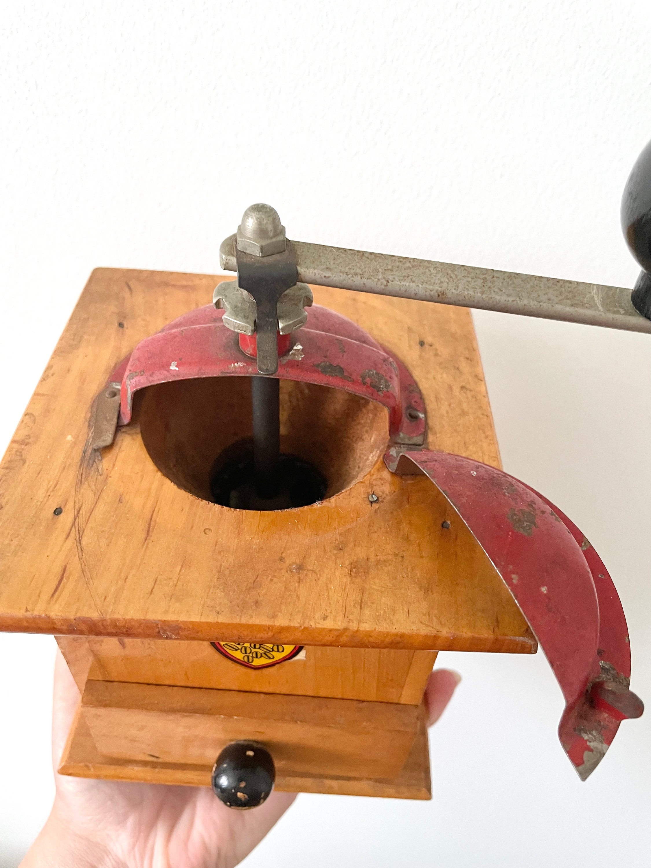 Handmatige koffiemolen - houten - roller graan molen hand crank