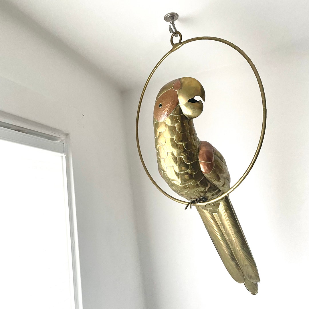 Picture Idea: 1970S Sergio Bustamante Macaw Parrot Mixed Metal Sculpture