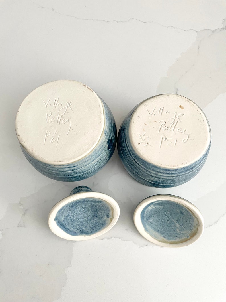 Vintage Canadian Pottery Jars With Lids From PEI Etsy Canada