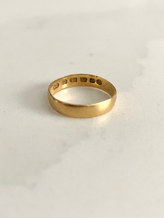 アクセサリー vintage 1960s 9k GOLD BAND RING Wishbone 9ct 9k Yellow Gold Band, Vintage 1960s Zig Zag