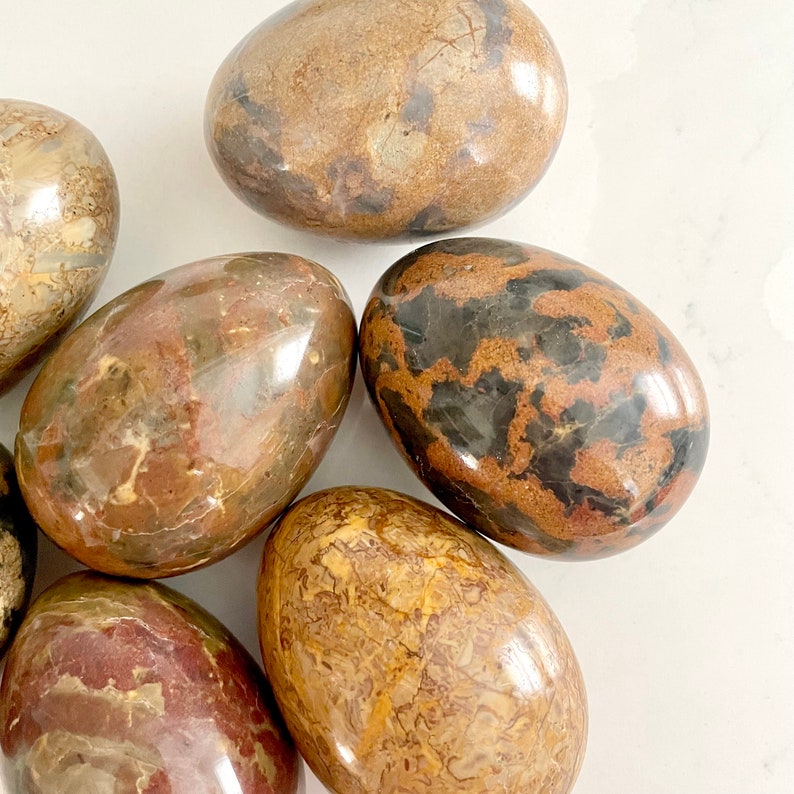 Vintage Stone Eggs, Decorative Solid Marble Eggs image 3