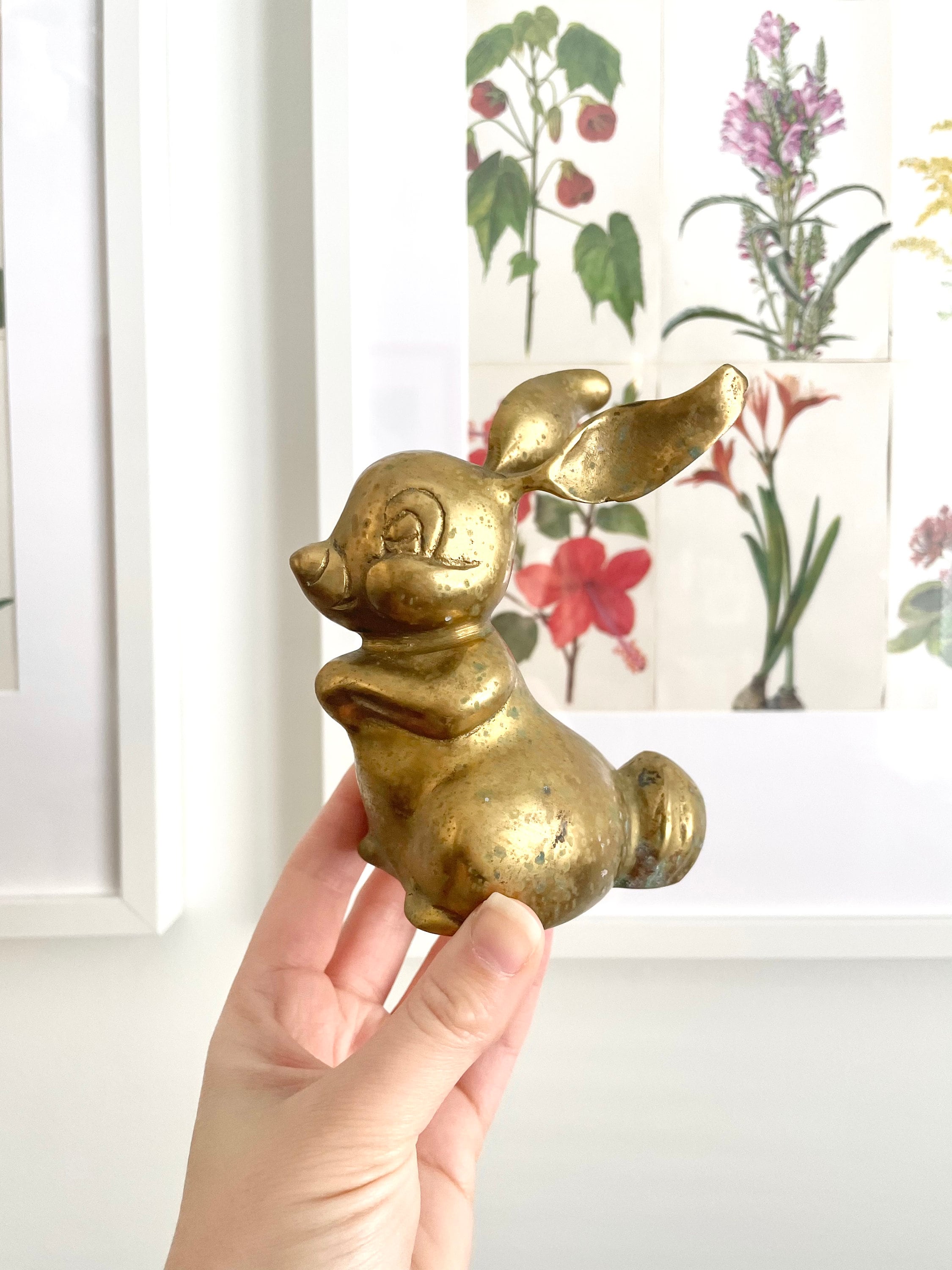 Vintage Brass Sleeping Bunny Shelf Sitter Brass Rabbit Decor -  Canada