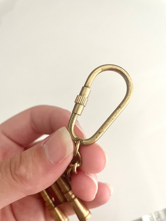 Brass Binoculars Keychain, Vintage Brass Accessories,… Gem