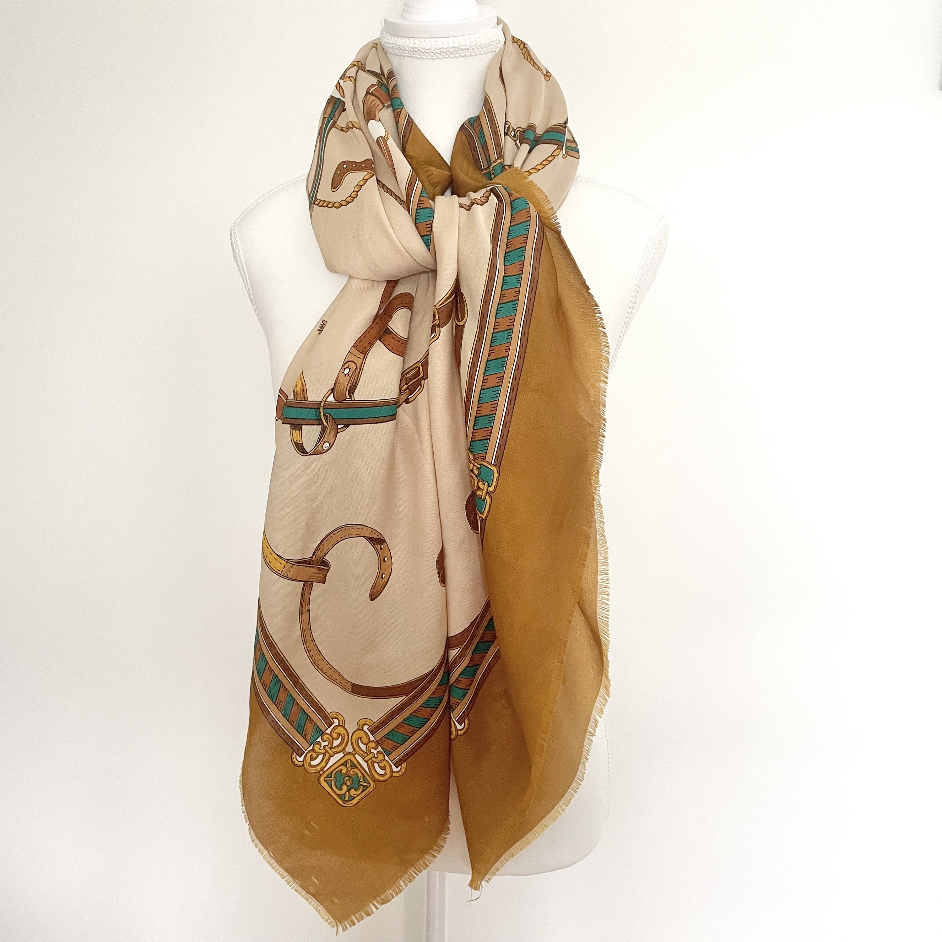 Petit Foulard Carré En Soie Rouge Dielmar Private - 40x40 Cm, Vintage Chic