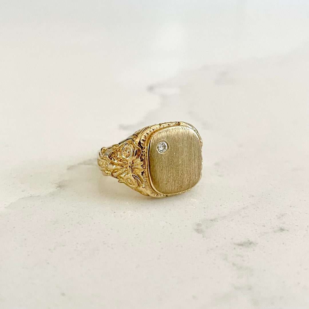 Vintage 9k JS Monogram Signet Ring 1958 – 23carat