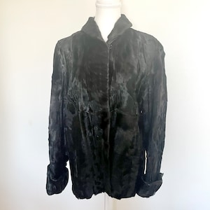 1970s Black Mink Fur Blazer Coat, Elegant Formal Wear for Wedding & Special Events, Winter Maid of Honor Jacket