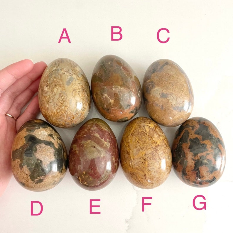 Vintage Stone Eggs, Decorative Solid Marble Eggs image 4