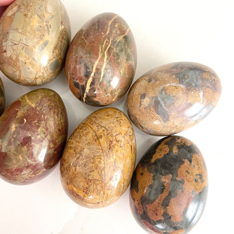 Vintage Stone Eggs, Decorative Solid Marble Eggs image 8