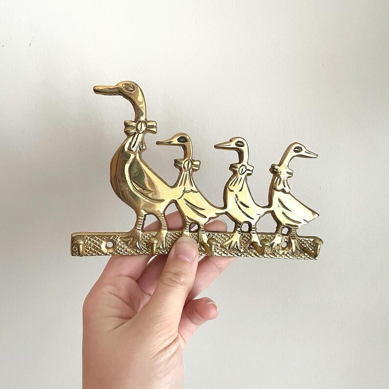 Brass Duck Key Holder Vintage Gift Ideas Made in India Etsy